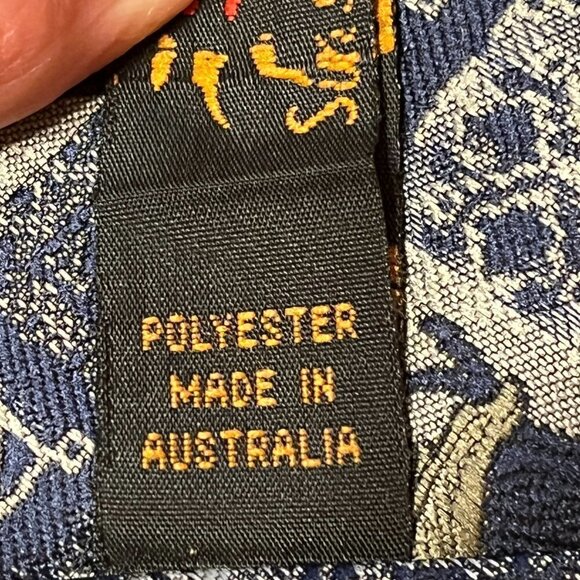 Koala Bear Print Sunshine Ties Australian Outback Necktie Gray Blue Brown - Picture 5 of 6